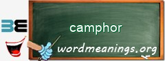 WordMeaning blackboard for camphor